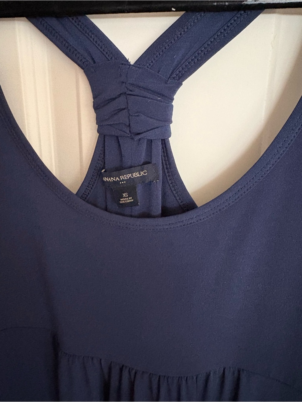 Banana Republic Navy Twist-Back Maxi Dress
